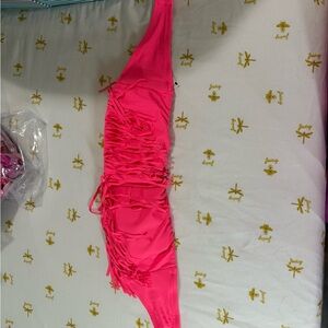 Victoria Beckham Vibrant Pink Fringe One Piece